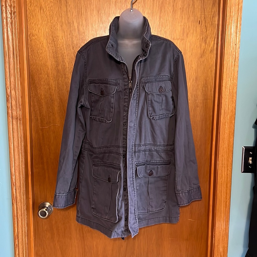 Blue Utility Field Jacket sz M Mid Length